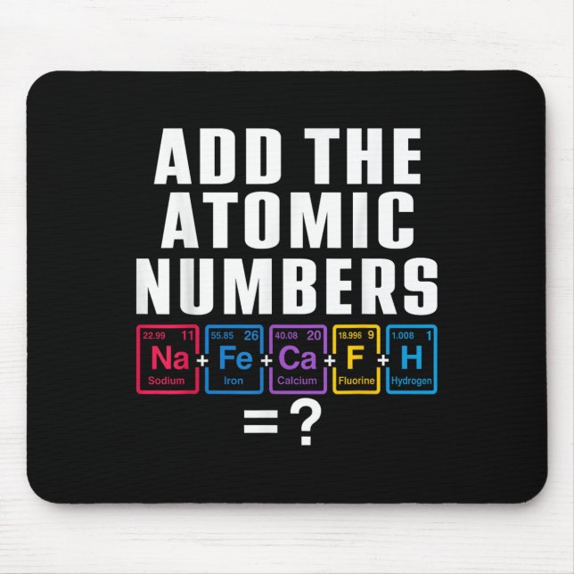 Funny 67 Six Seven Meme Matching Elements Periodic Mouse Pad (Front)