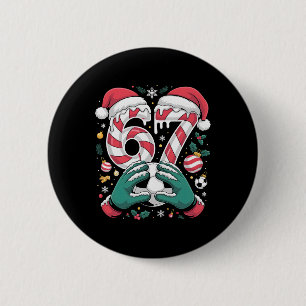 Funny 67 Six Seven Soccer Goalkeeper Funny Meme Ch 6 Cm Round Badge