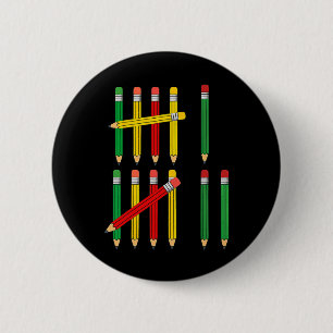 Funny 67 Tally Marks Math For Teachers Students Si 6 Cm Round Badge