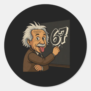 Funny 67 Teacher Humor Gift For Students Classic Round Sticker