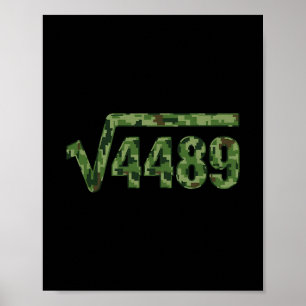 Funny 67 Trendy Square Root 4489 Camo Tee Poster