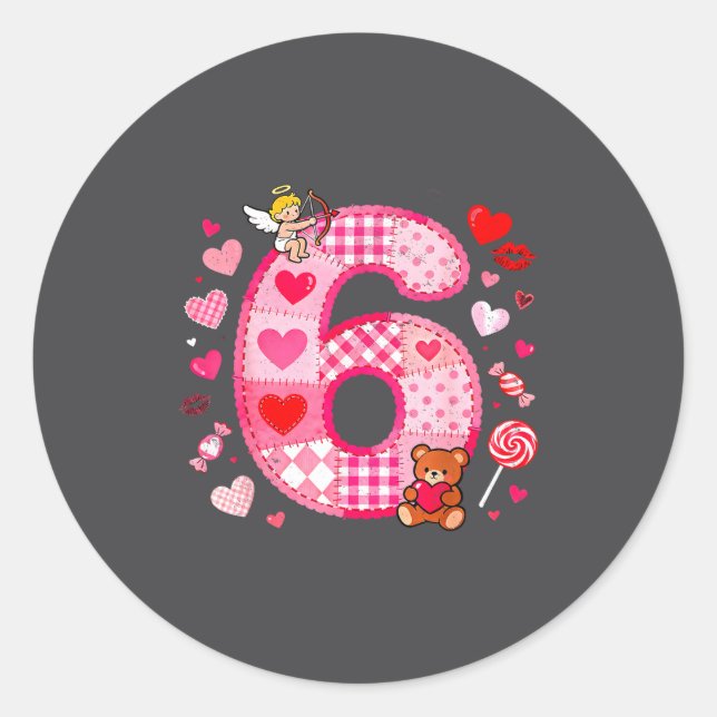 Funny 67 Valentine Meme Couple Matching Love  Classic Round Sticker (Front)