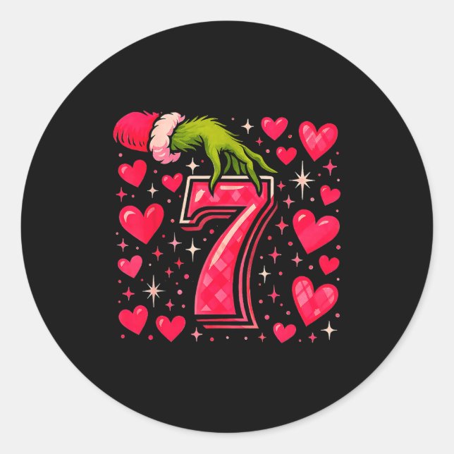 Funny 67 Valentine Meme Couple Matching Love  Classic Round Sticker (Front)