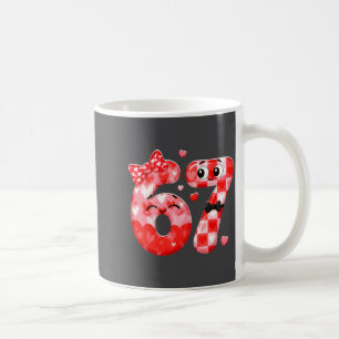 Funny 67 Valentines Meme Six Seven Heart 6 7 Women Coffee Mug