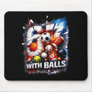 Funny 67 With Viral School Meme Sports Birthday _1 Mouse Pad