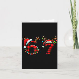 Funny 67 Xmas Six Seven Meme Brainrot Christmas Pa Card