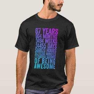 Funny 67Th Birthday Shirt Old Metre Funny 67 Year 