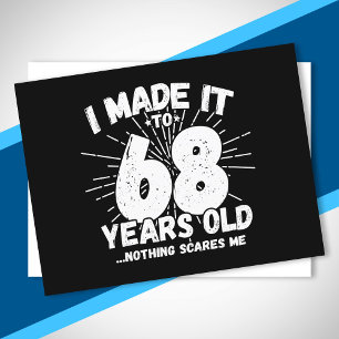 Funny 68th Birthday Quote Sarcastic 68 Year Old Postcard