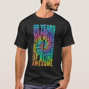 Funny 69th Birthday Shirt Old Metre Funny 69 Year 