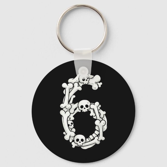 Funny 6 7 Bones Six Seven Couple Matching Key Ring (Front)