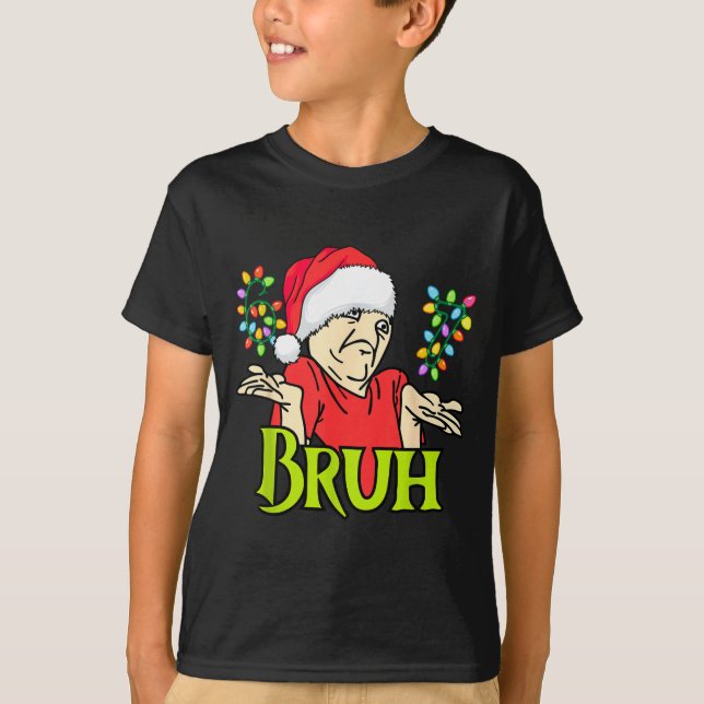 Funny 6 7 Bruh Merry Christmas Santa 67 Meme Men W T-Shirt (Front)