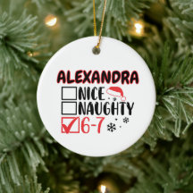 Funny 6-7 Christmas Checklist Custom Name