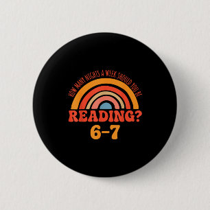 Funny 6-7 Englieacher 67 Meme Reading  6 Cm Round Badge