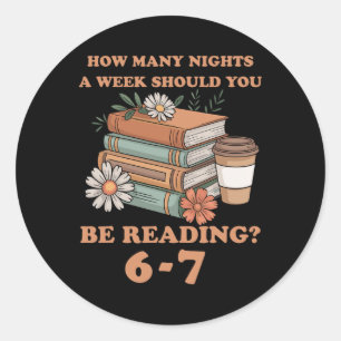 Funny 6-7 English Teacher 67 Meme Reading _1 Classic Round Sticker