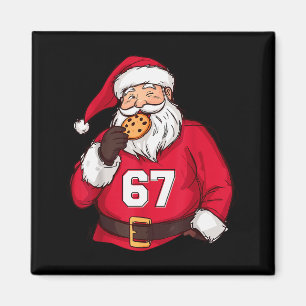 Funny 6 7 Meme Brainrot Santa Claus For Boys Kids Magnet
