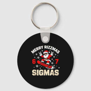 Funny 6-7 Meme Christmas Nice Naughty 67 Slang Tre Key Ring