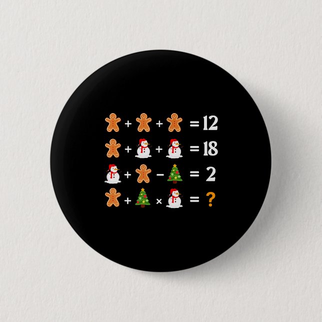 Funny 6 7 Meme Christmas Order Of Operations Math  Cm Round Badge (Front)