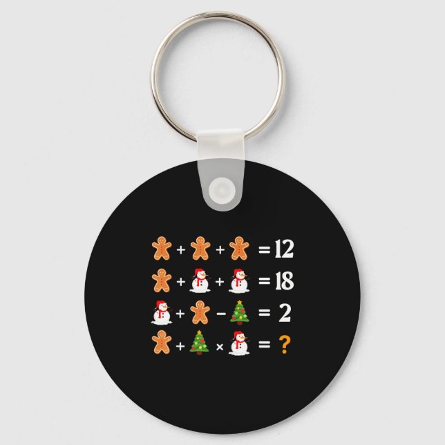 Funny 6 7 Meme Christmas Order Of Operations Math  Key Ring (Front)