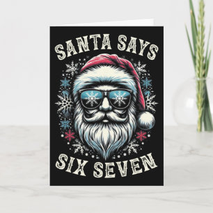 Funny 6-7 Meme Christmas Santa Six Seven Brain Rot Card