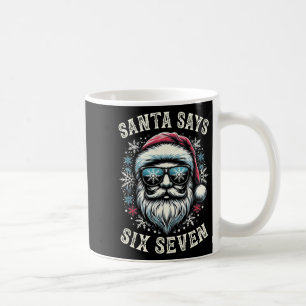 Funny 6-7 Meme Christmas Santa Six Seven Brain Rot Coffee Mug