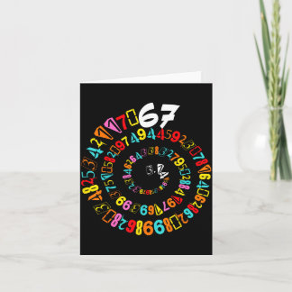 Funny 6 7 meme day spiral digits math teacher and card