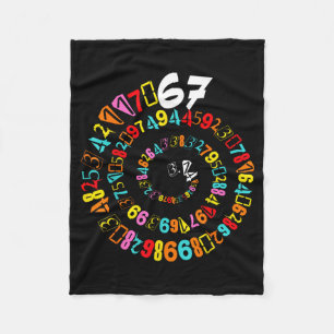 Funny 6 7 meme day spiral digits math teacher and fleece blanket