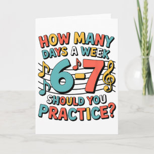 Funny 6 7 Meme Six Seven For Music Teacher  Card