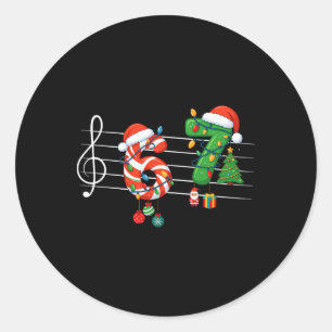Funny 6 7 Music Teacher 67 Meme Six Seven Christma Classic Round Sticker