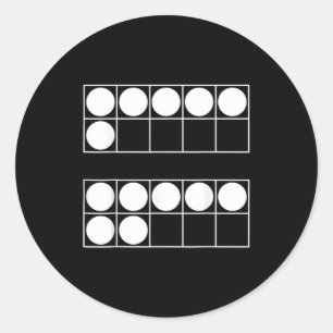 Funny 6 7 Number Math Teachers Students Six Seven Classic Round Sticker