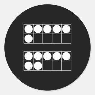 Funny 6 7 Number Teachers Students Six Seven Meme Classic Round Sticker