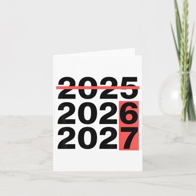 Funny 6 7 Party Happy New Year 2026 2027 67 Meme S Card (Front)