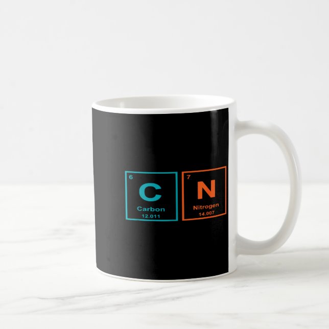 Funny 6 7 Periodic Table Carbon Nitrogen Humor  Coffee Mug (Right)