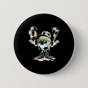 Funny 6 7 Six Seven 67 Soccer Ball Meme Glazed Dri Cm Round Badge
