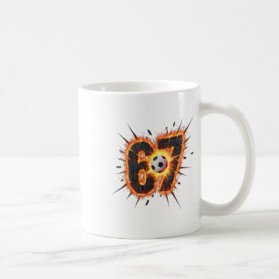 Funny 6 7 Six Seven 67 Soccer Meme  Coffee Mug