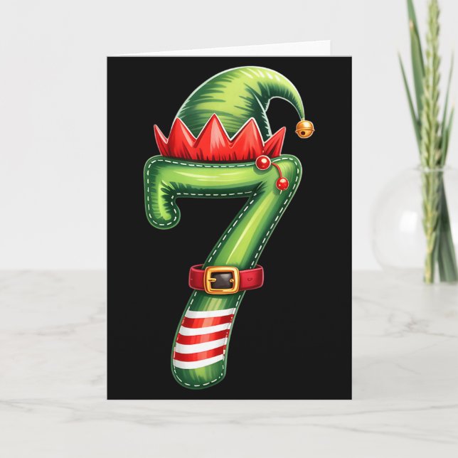 Funny 6 7 Six Seven Meme Couple Matching Christmas Card (Front)