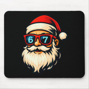 Funny 6 7 Six Seven Meme Santa Face Christmas Men  Mouse Pad