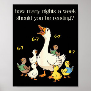 Funny 6 7 Six Seven Reading For Teacher Kids Book Poster