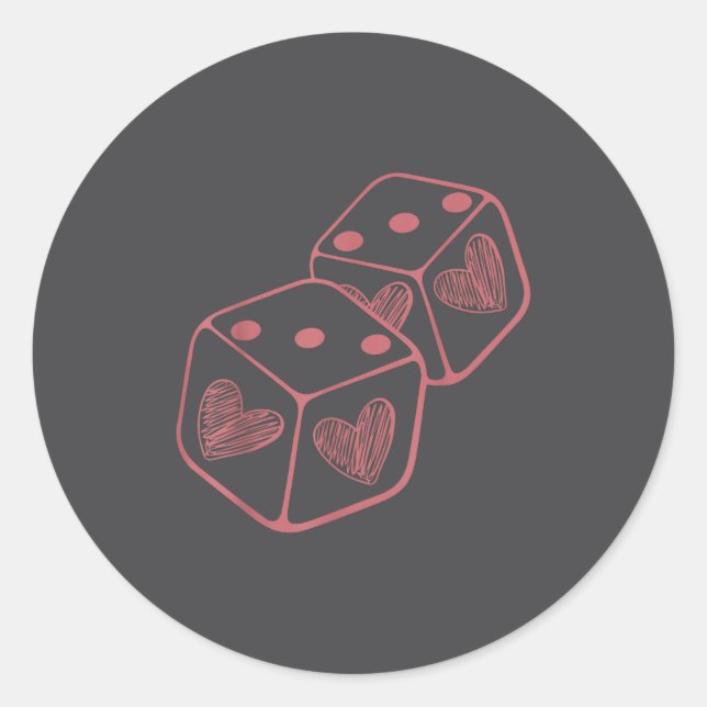 Funny 6 7 Valentine Couples Matching Love Heart Pl Classic Round Sticker (Front)