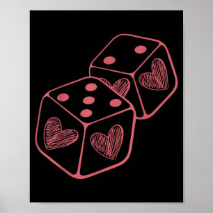Funny 6 7 Valentine Love Heart Playing Card Couple Poster