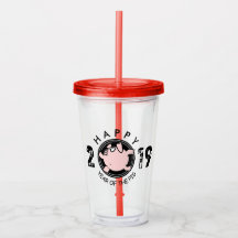 Funny 6 Cartoon Pig Year custom 2019 A Tumbler
