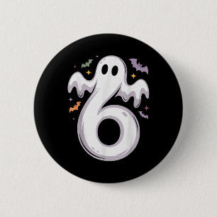 Funny 6 Ghost Meme Halloween Costume Matching Desi Cm Round Badge