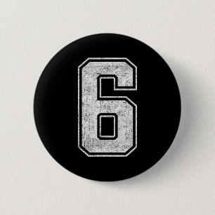 Funny 6 Number Six Graphic Group Halloween Birthda Cm Round Badge