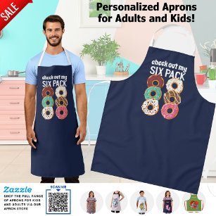 Funny 6 Pack Dad Bod Doughnuts Instead of Muscle B Apron
