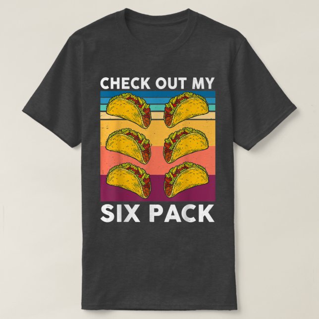Funny 6 Pack Meican Gym Top for Taco Lovers Fitnes (Design Front)