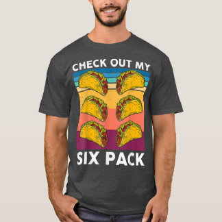 Funny 6 Pack Meican Gym Top for Taco Lovers Fitnes