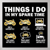 Funny 6 Things I Do In My Spare Time Motorcycle
