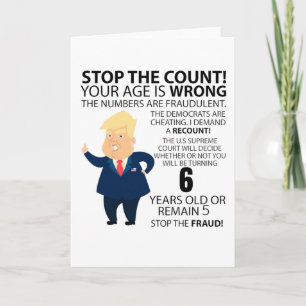 Funny 6th Year Birthday Present Happy Birth year Card