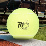 Funny 70 so what Motivational 70th Birthday Tennis Balls<br><div class="desc">These tennis balls are perfect for someone celebrating 70th birthday. They come with a funny and motivational quote 70 so what,  and are perfect for a person with a sense of humour. Great as a funny birthday gift.</div>