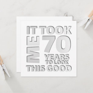 Funny 70 years old saying quote invitation