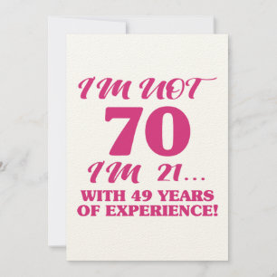 Funny 70th Birthday Card